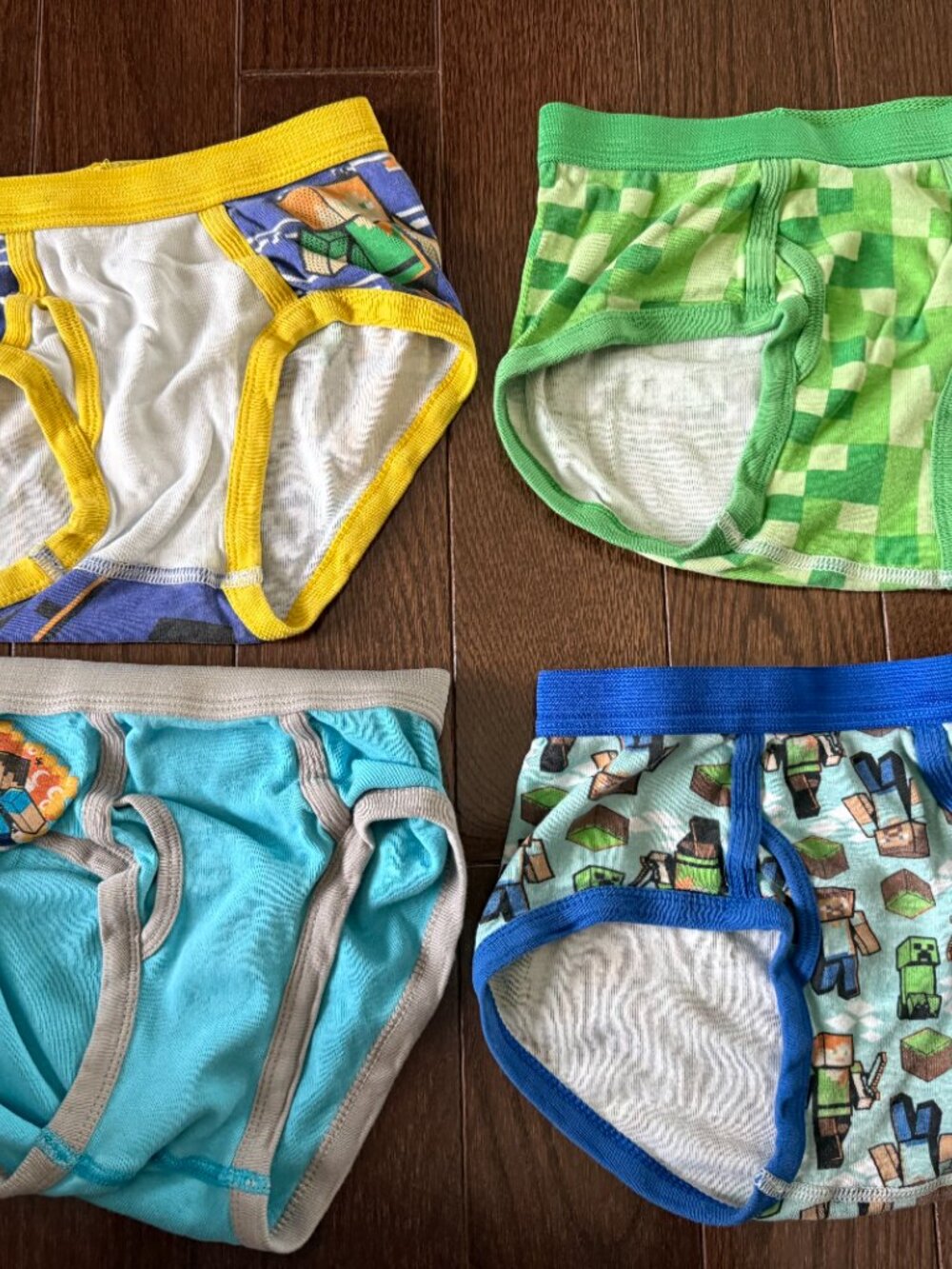 MINECRAFT BOYS' SIZE 8 PACK 100% COMBED COTTON BRIEF UNDERWEAR